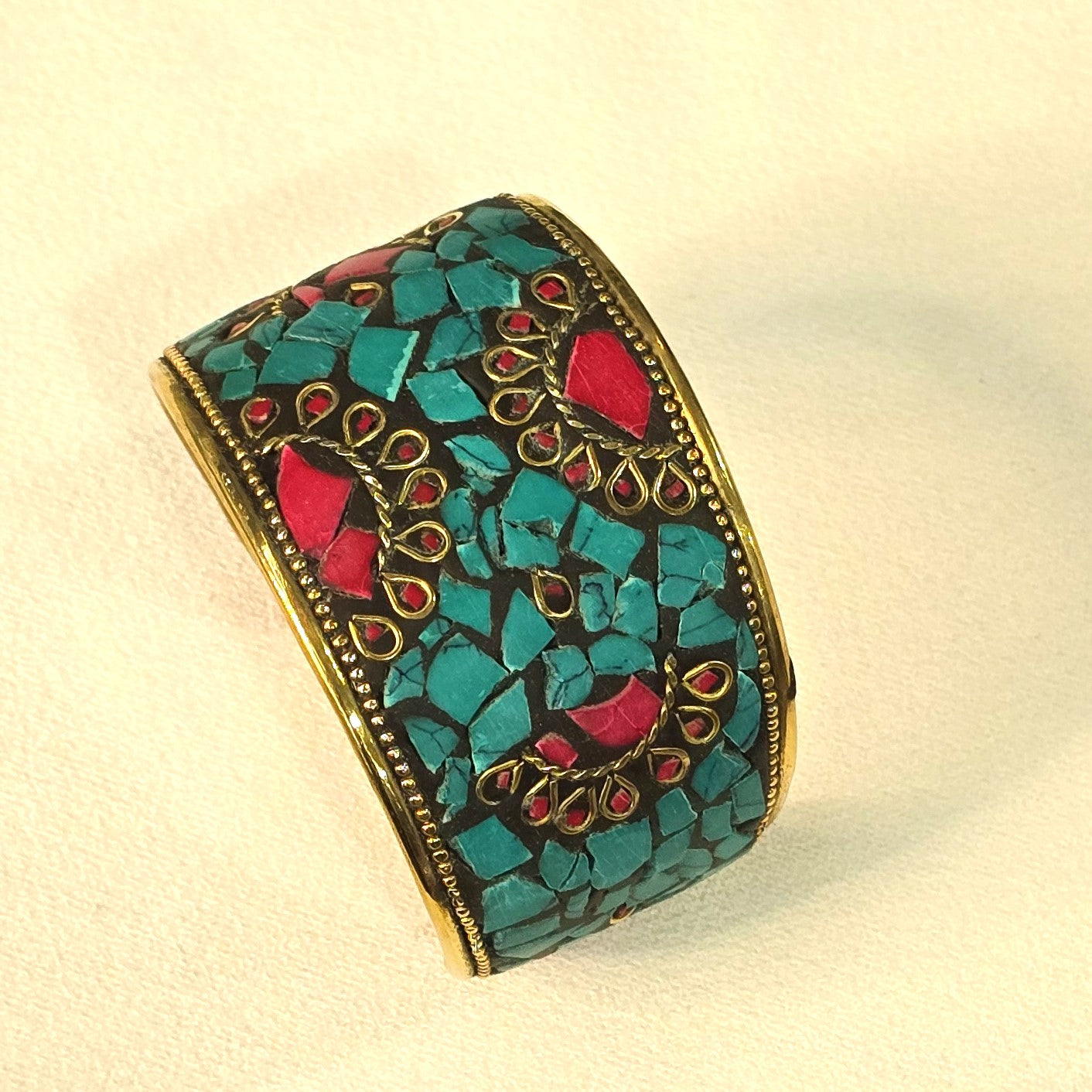 Khardung Mosaic Cuff – Handcrafted in Ladakh