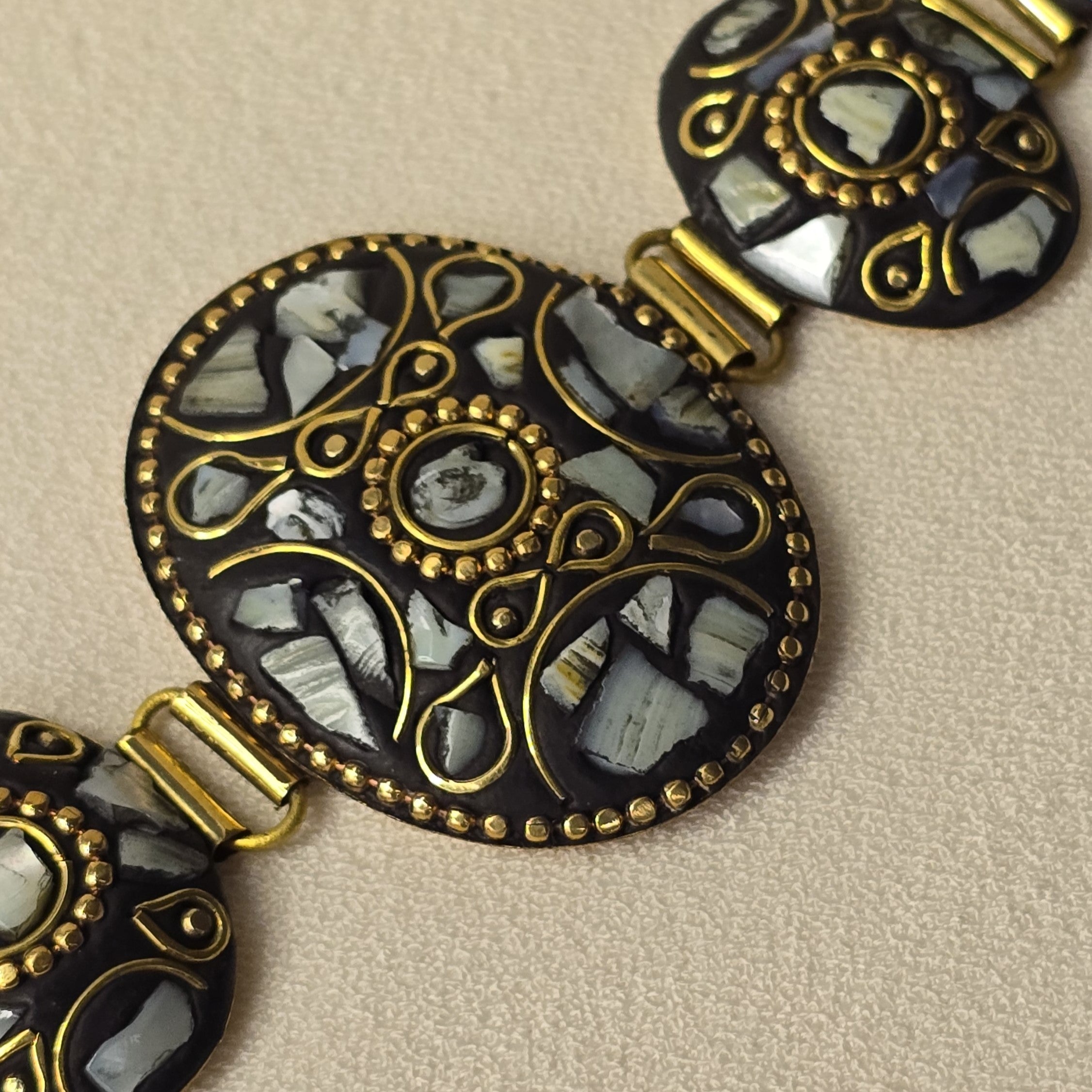 Nubra Eclipse Brass Bracelet – Handcrafted in Ladakh