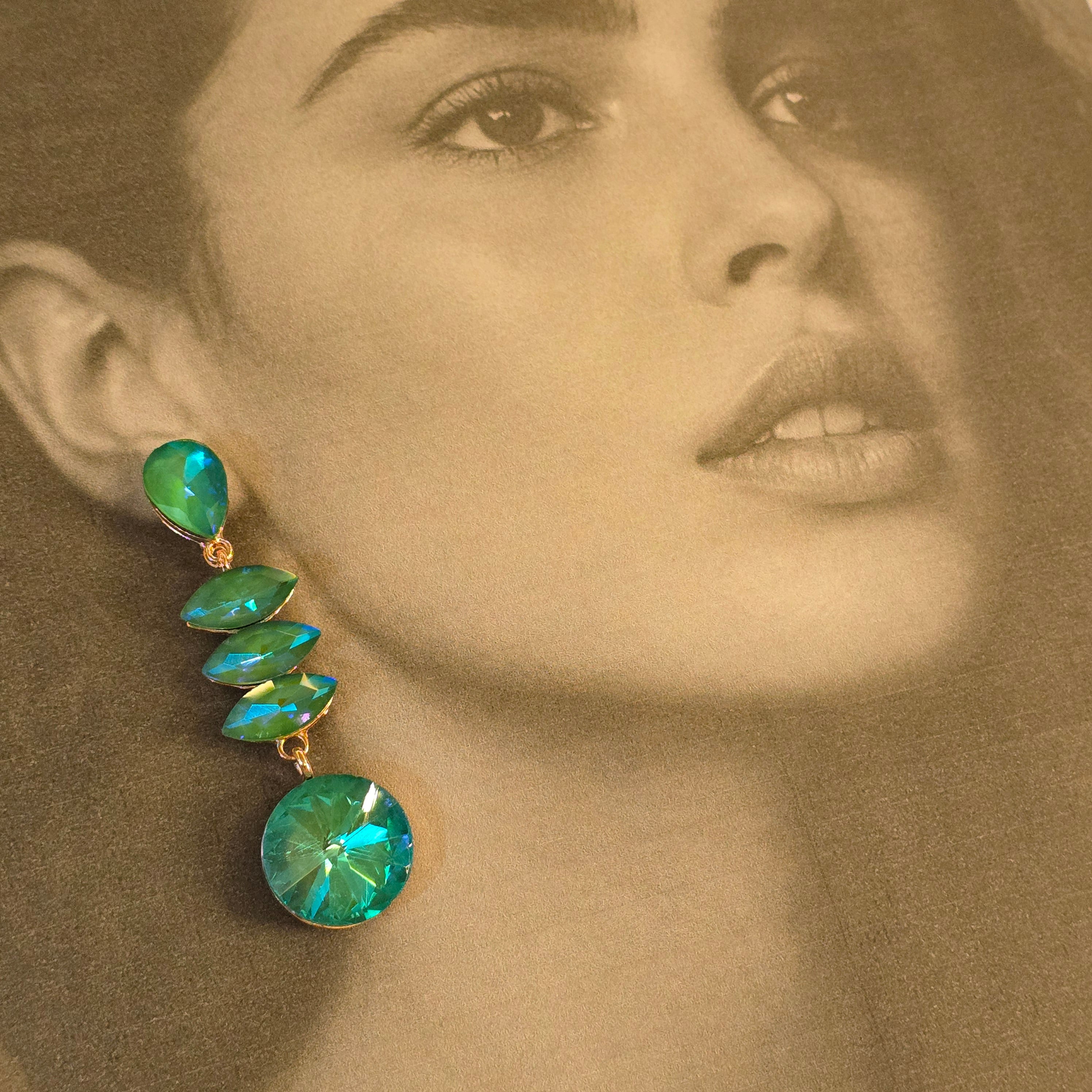 Green Lagoon Drop Earrings