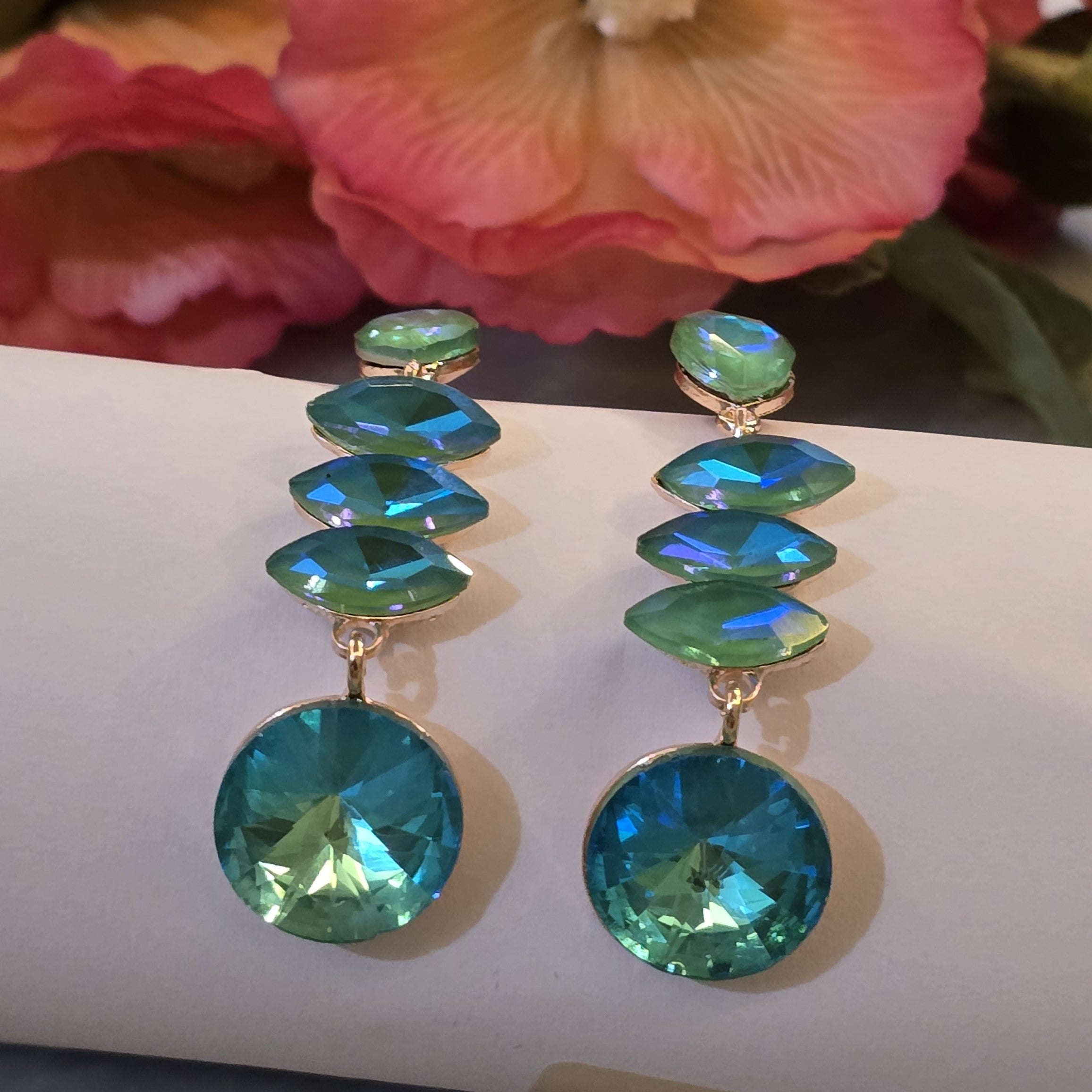 Green Lagoon Drop Earrings