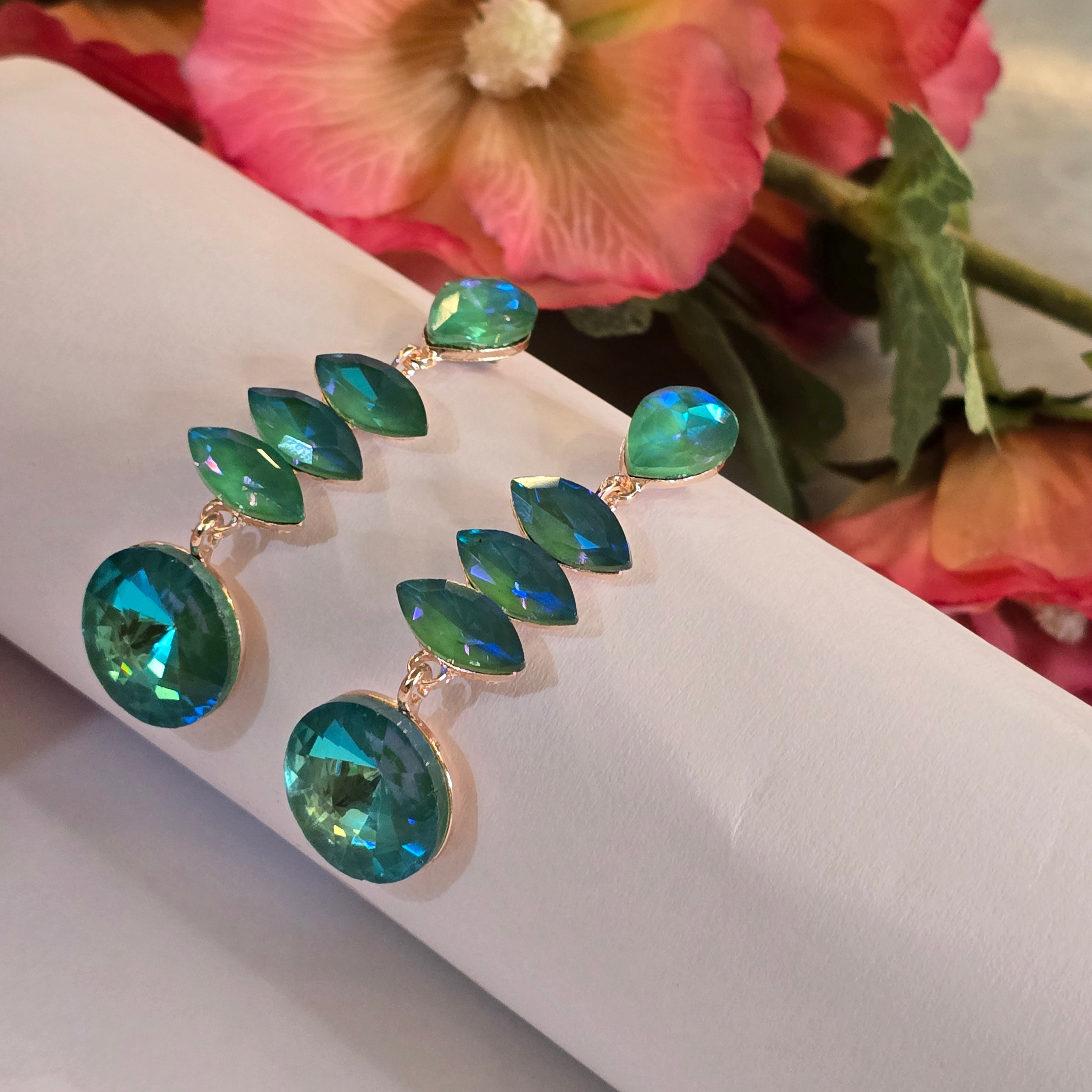 Green Lagoon Drop Earrings