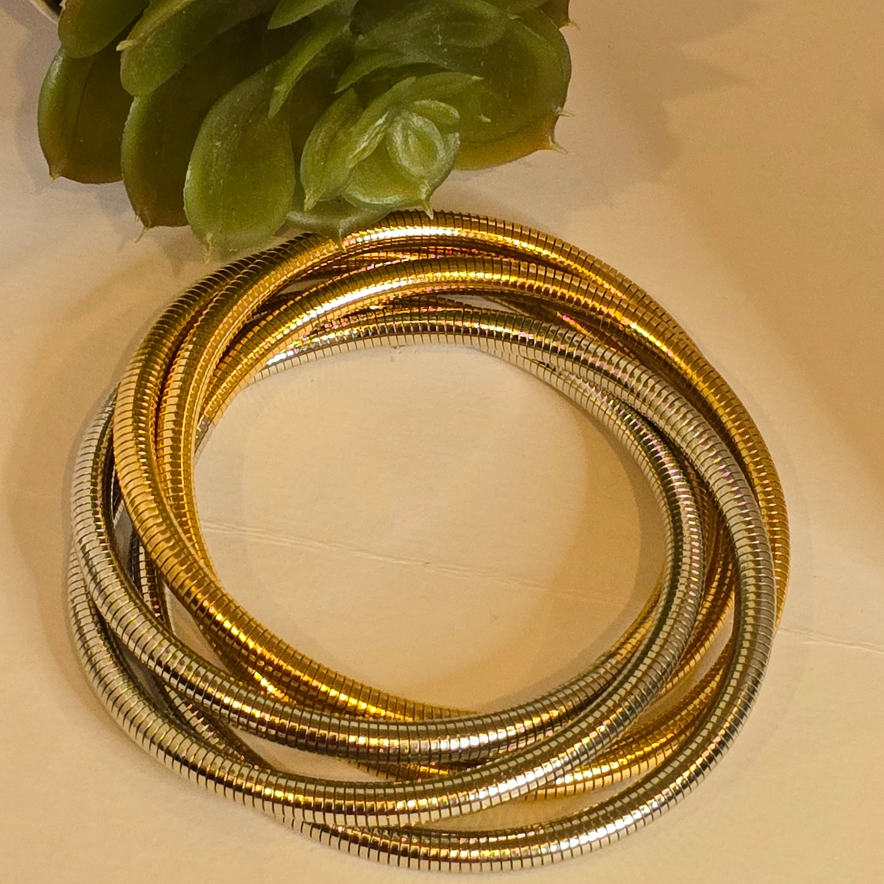 Gold & Silver Coil Bracelet