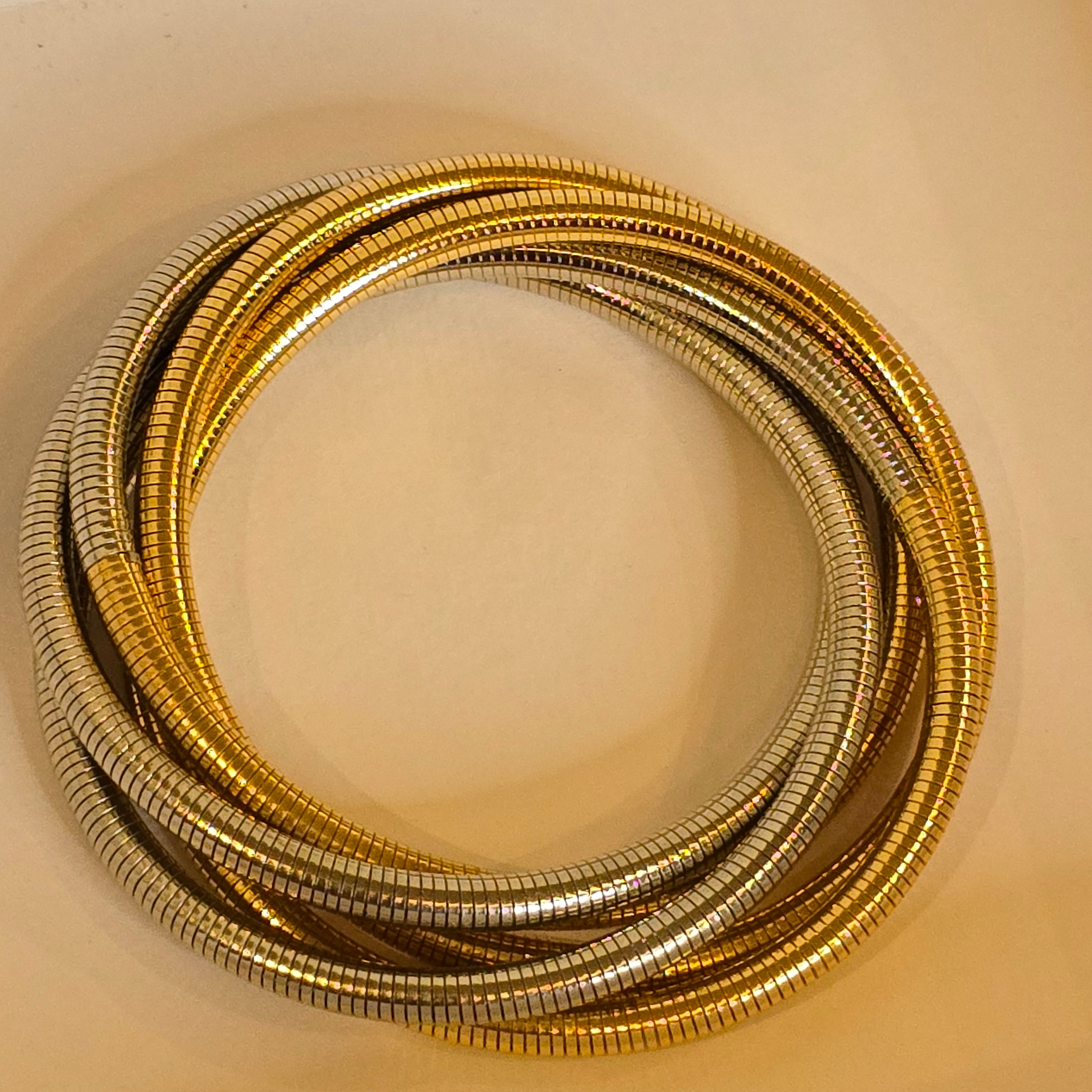 Gold & Silver Coil Bracelet