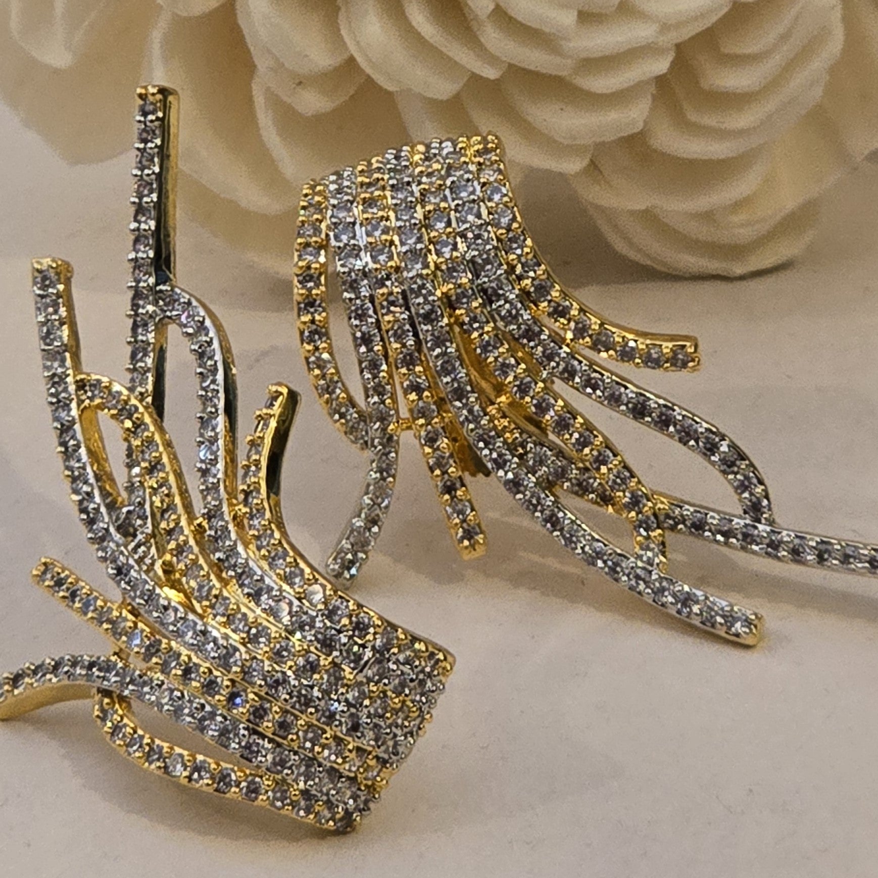 Angel Wing Sparkle Stud Earrings