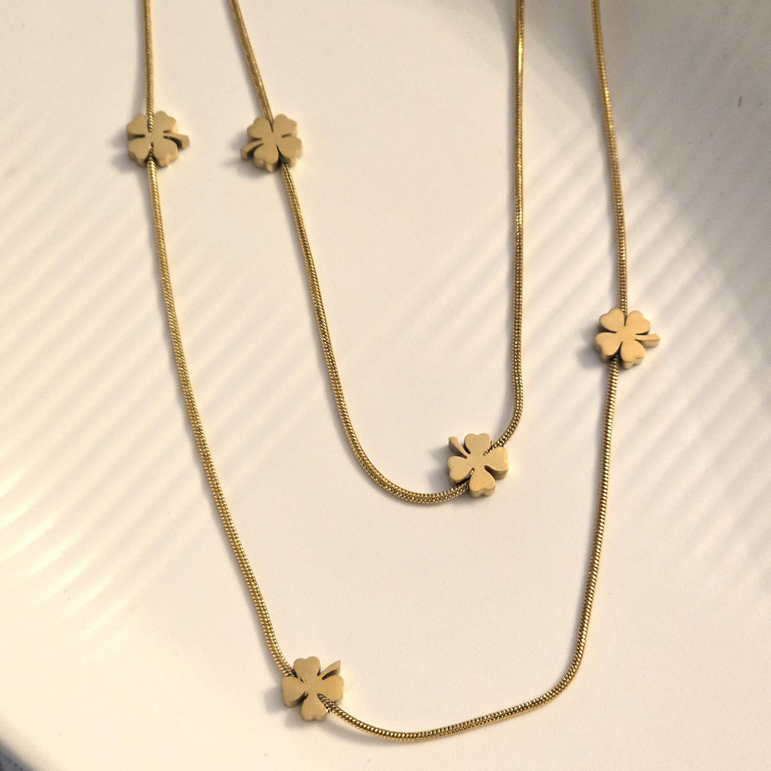 Lucky Clover Layered Necklace