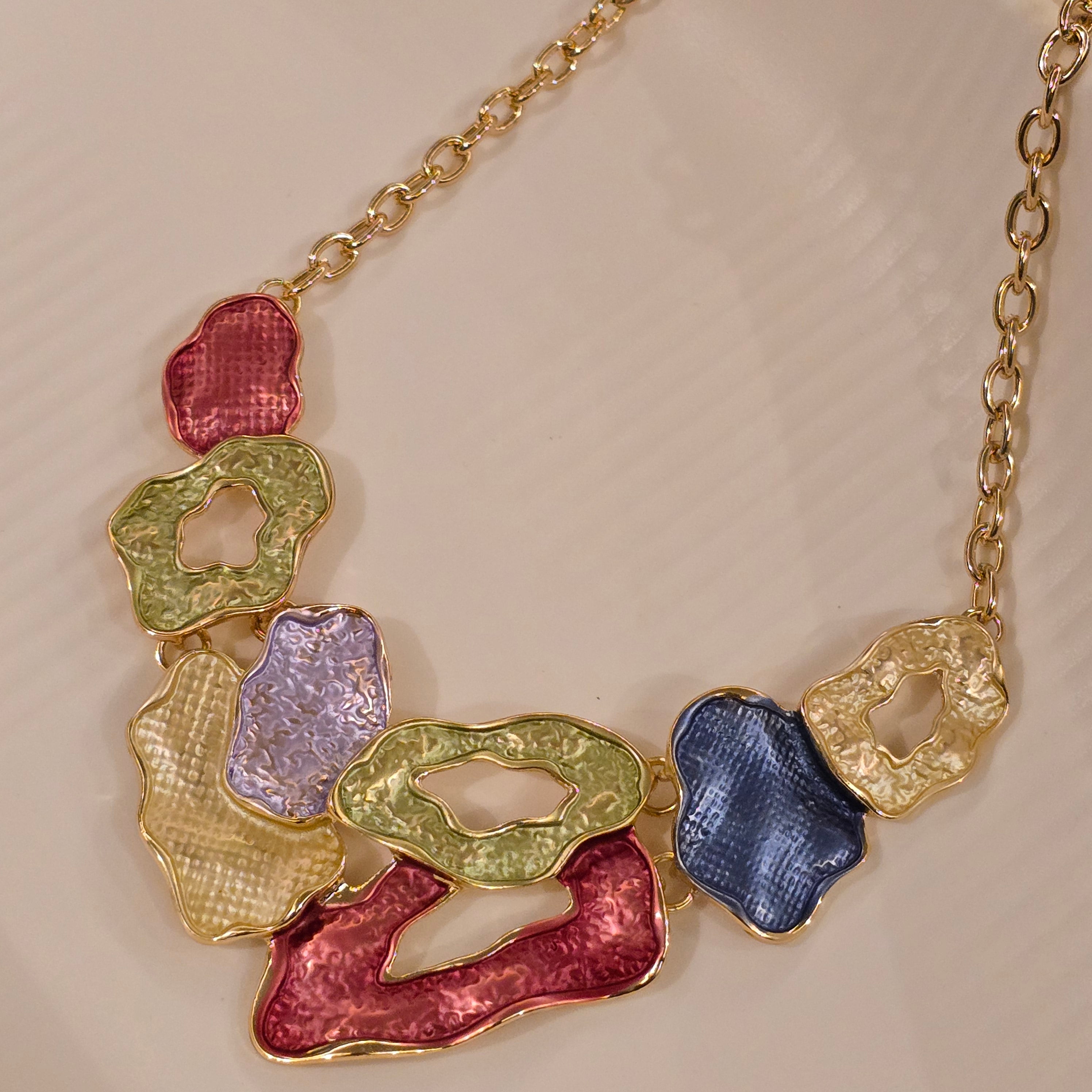 Aurora Enamel Statement Necklace