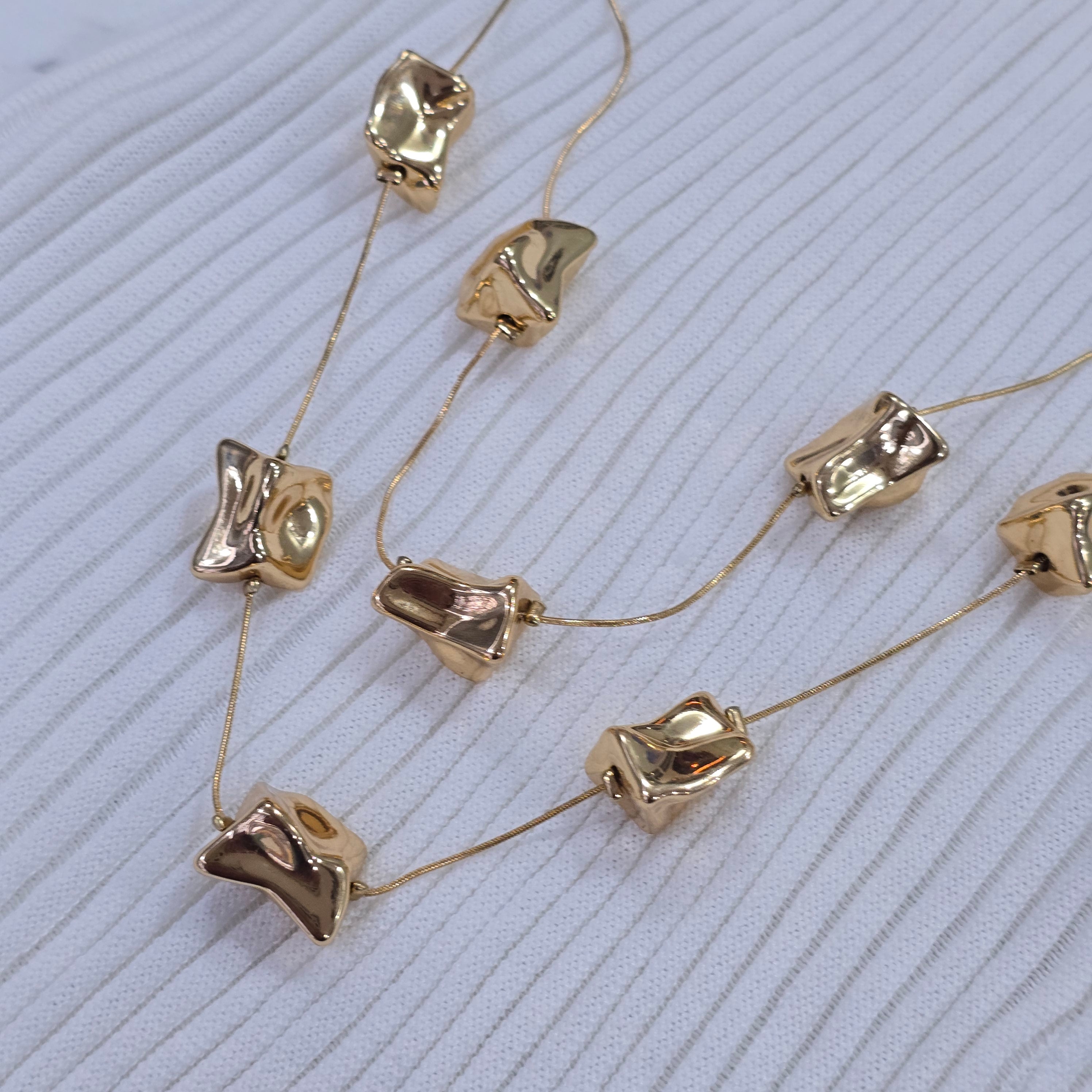 Gold Candy Layered Statement Necklace