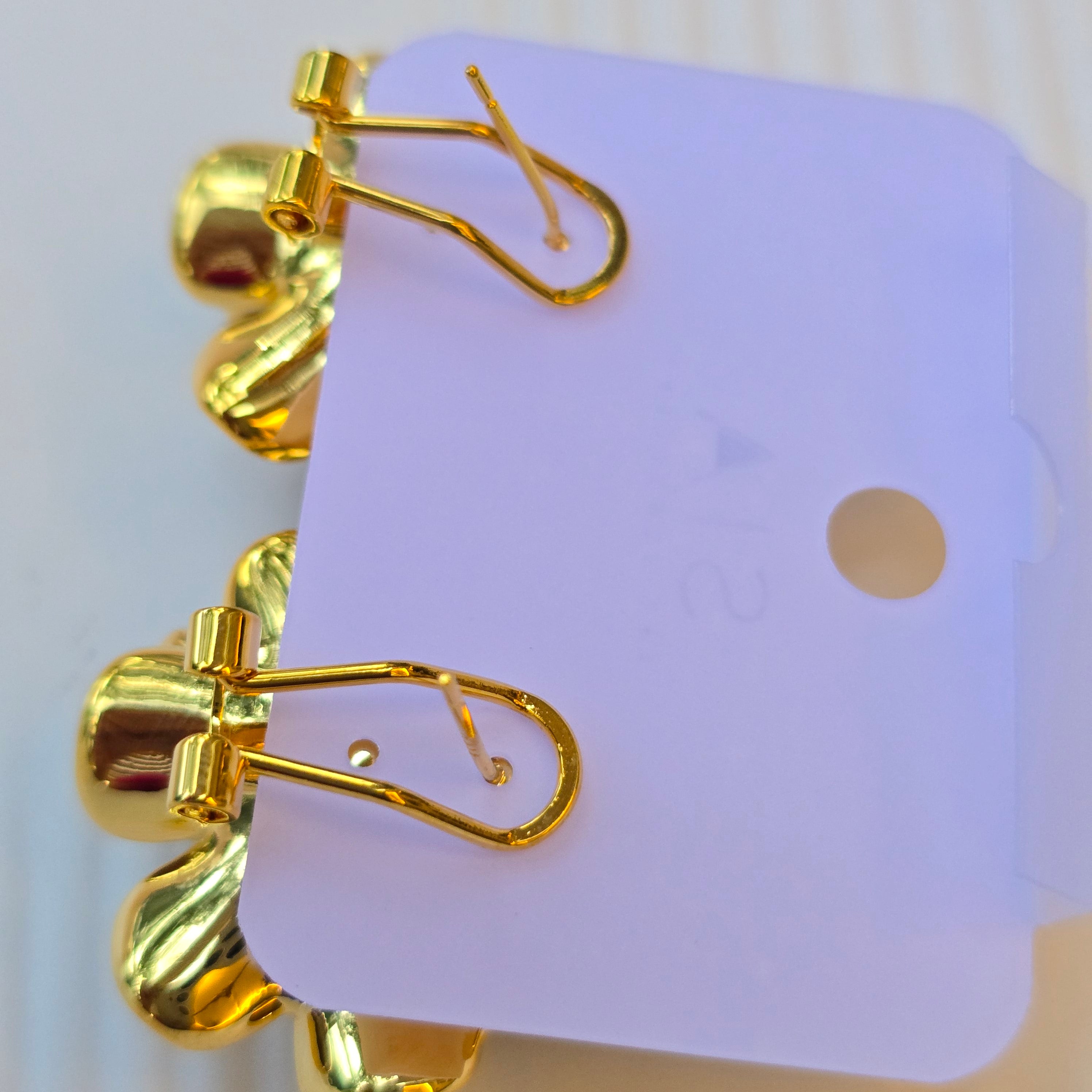 Grey Floral Stud Earrings