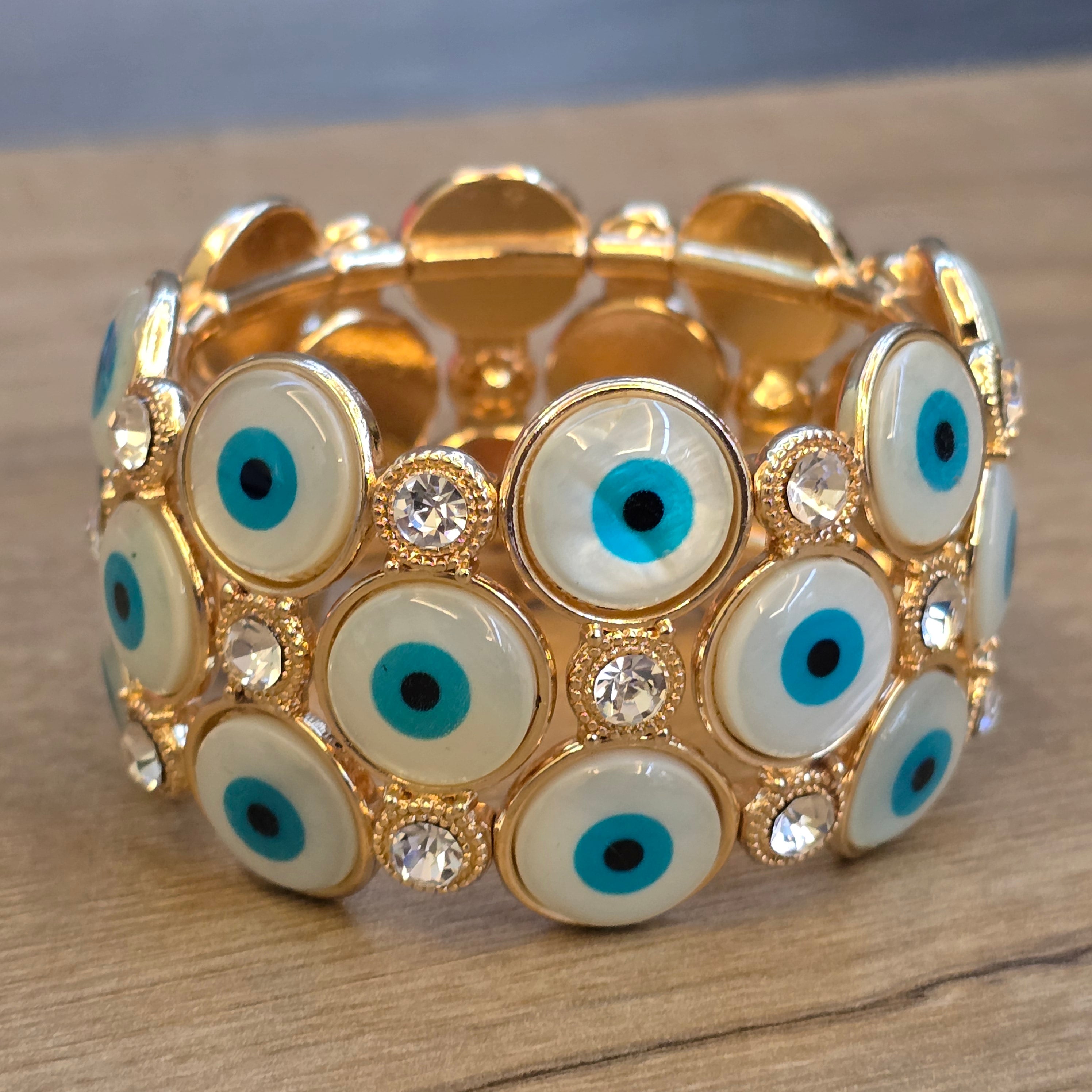 Evil Eye Bracelet with Crystal Accents