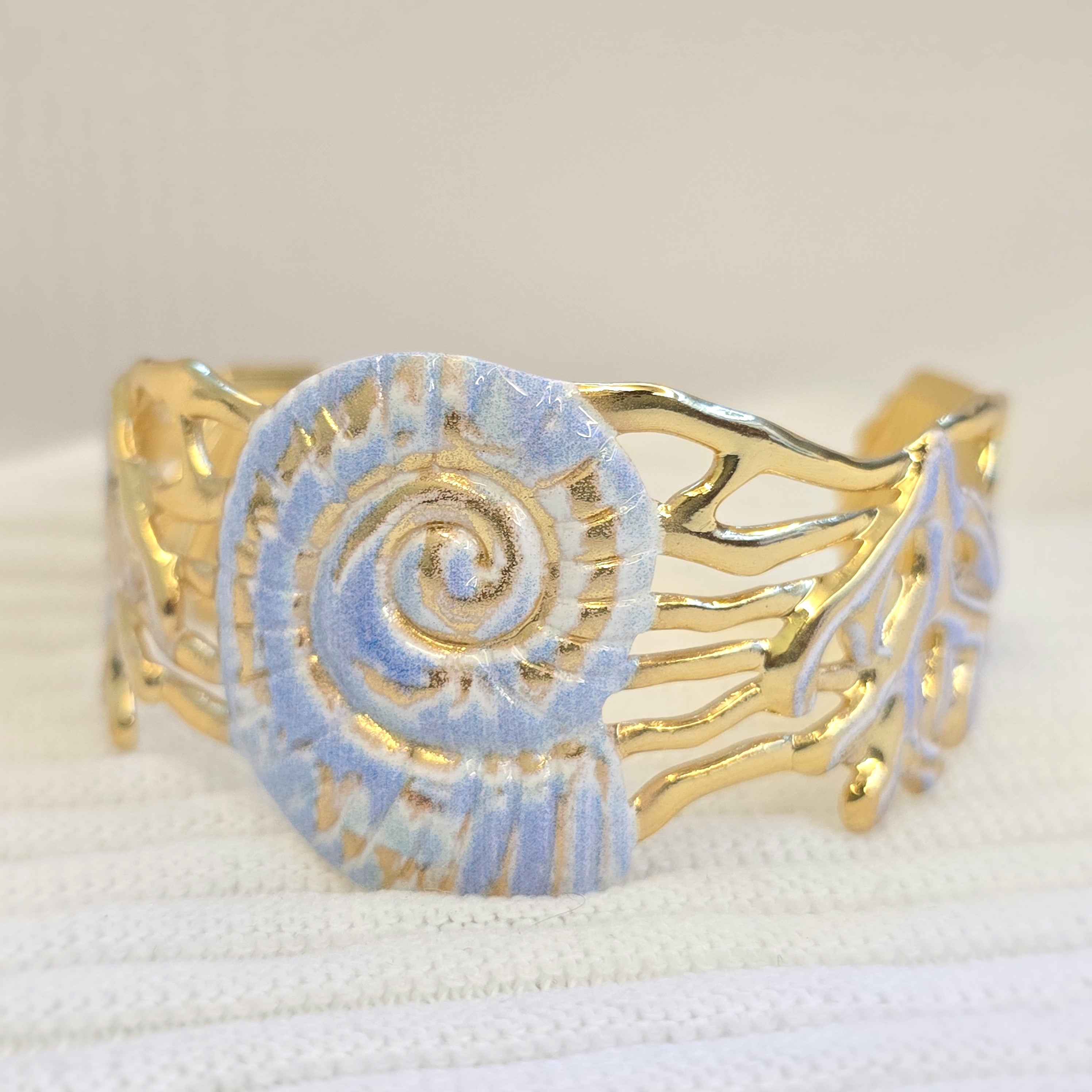 Coral Blue Cuff Bracelet