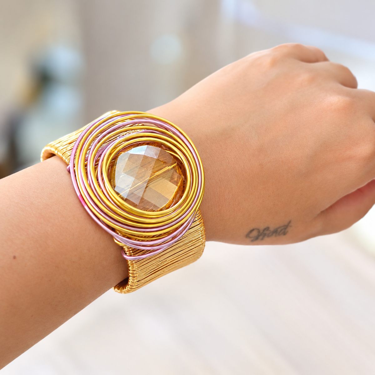 Wire-Wrapped Statement Cuff