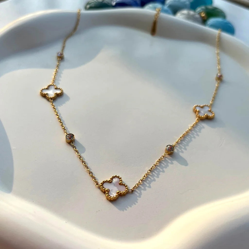 Crystal Clover Necklace