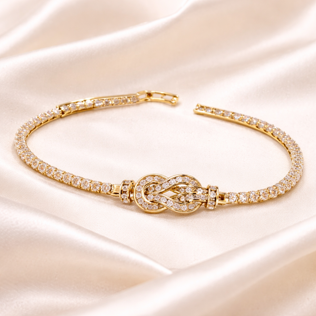 Eternal Knot Luxe Tennis Bracelet