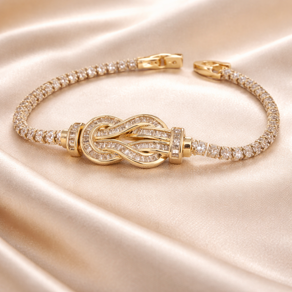 Infinity Baguette Tennis Bracelet