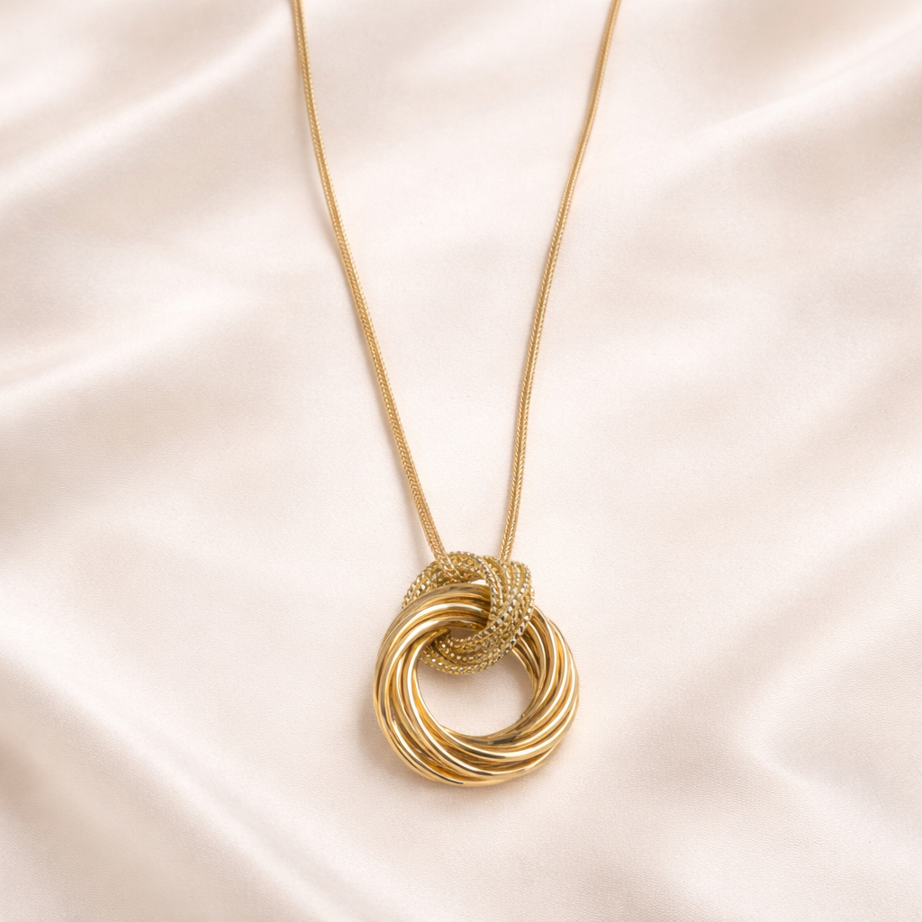 Circle Knot Pendant Necklace