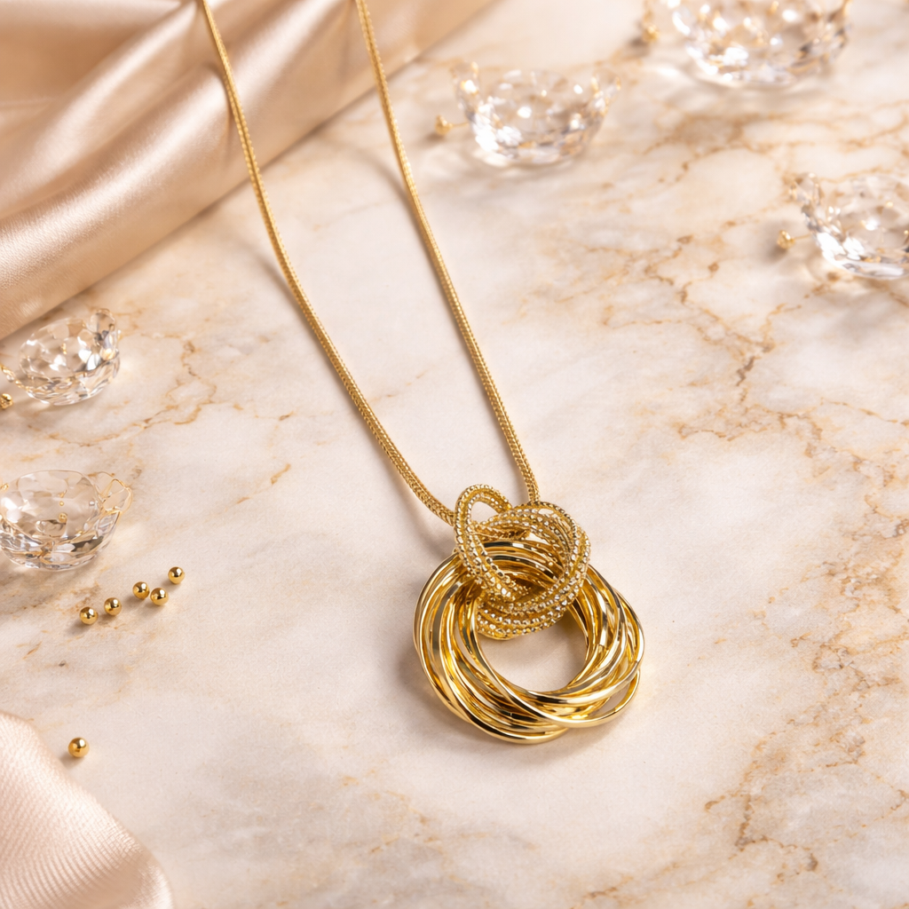Circle Knot Pendant Necklace