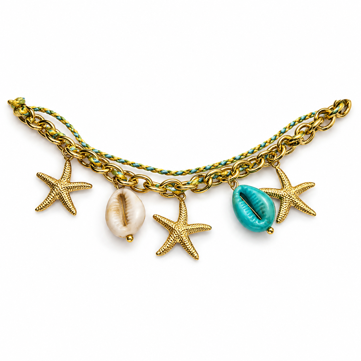 Aqua Charm Bracelet