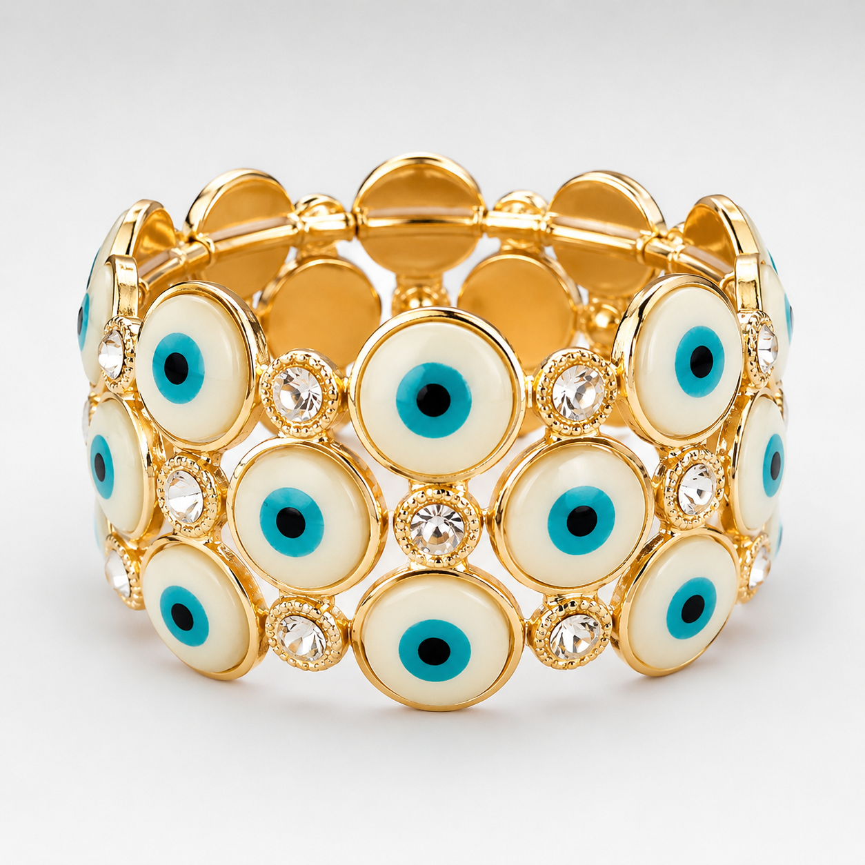 Evil Eye Bracelet with Crystal Accents