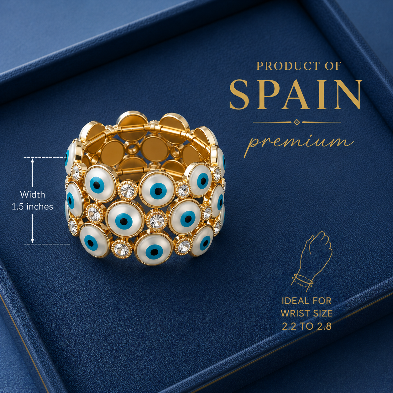 Evil Eye Bracelet with Crystal Accents