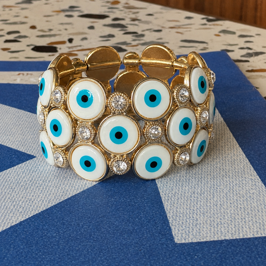 Evil Eye Bracelet with Crystal Accents