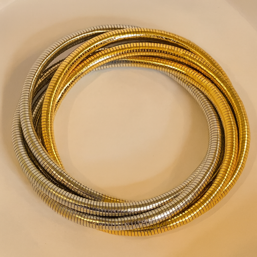 Gold & Silver Coil Bracelet