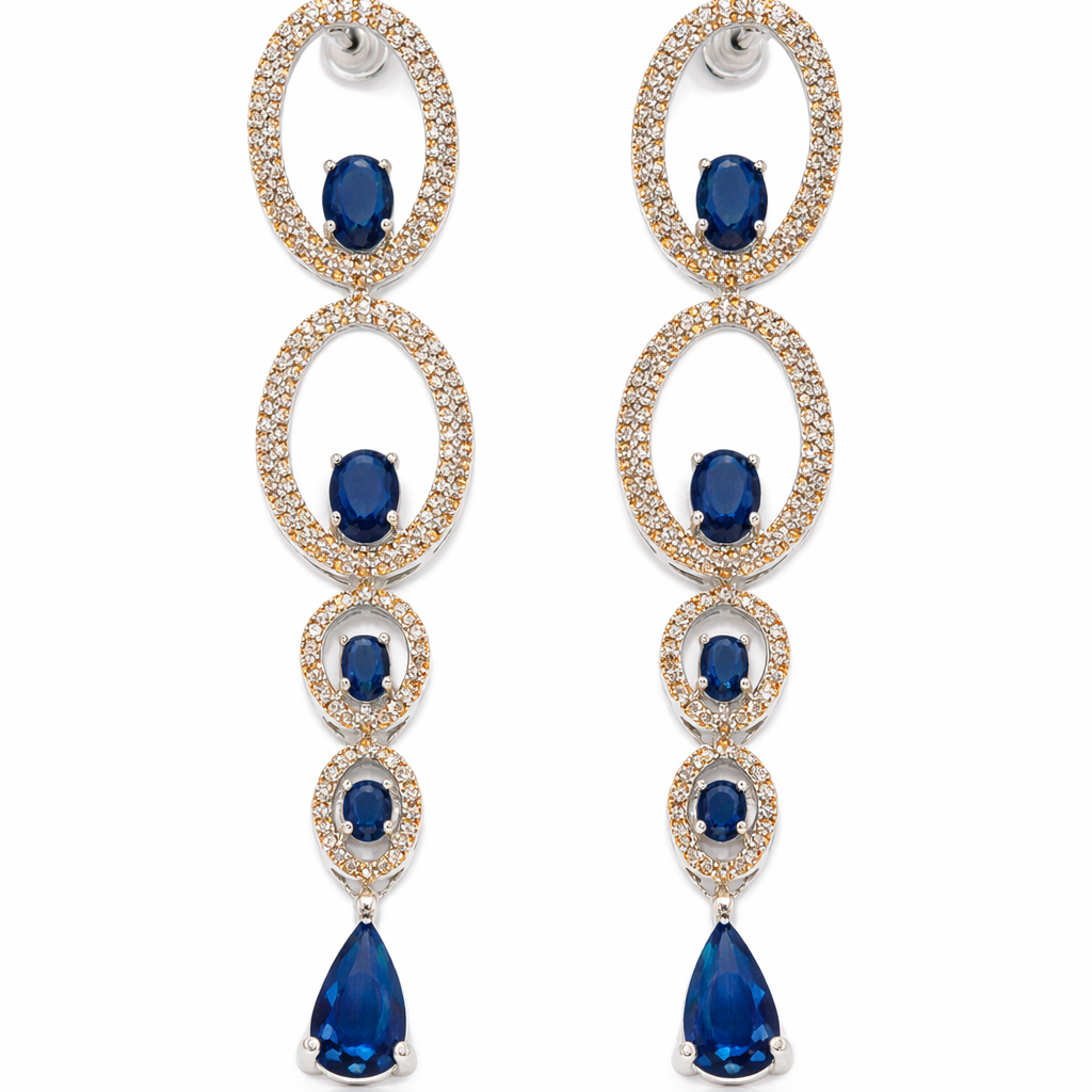 Sapphire Cascade Earrings