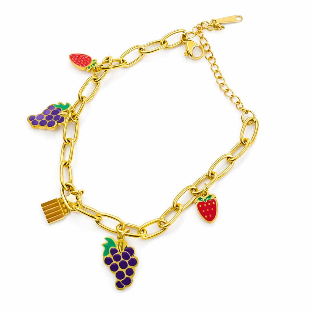 Golden Charm Chain Bracelet