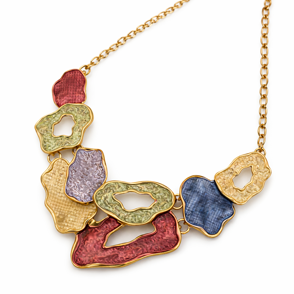 Aurora Enamel Statement Necklace