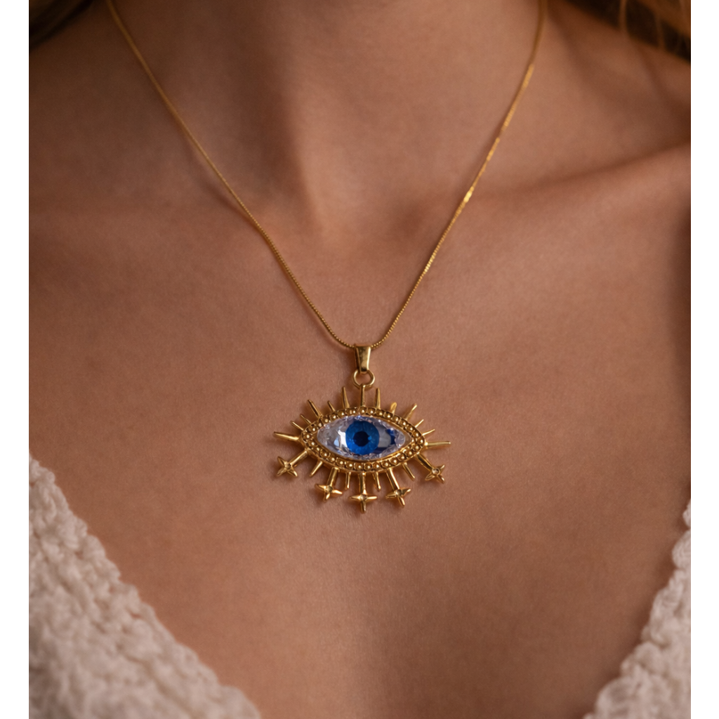 Blue Evil Eye Protection Necklace