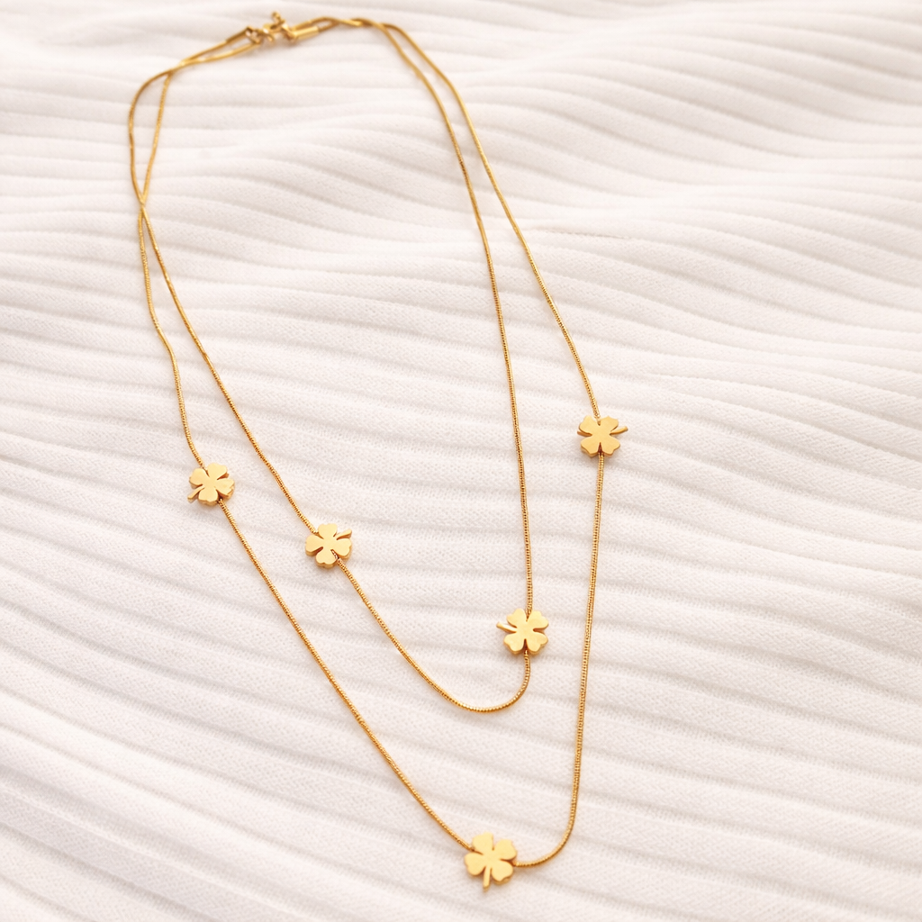 Lucky Clover Layered Necklace