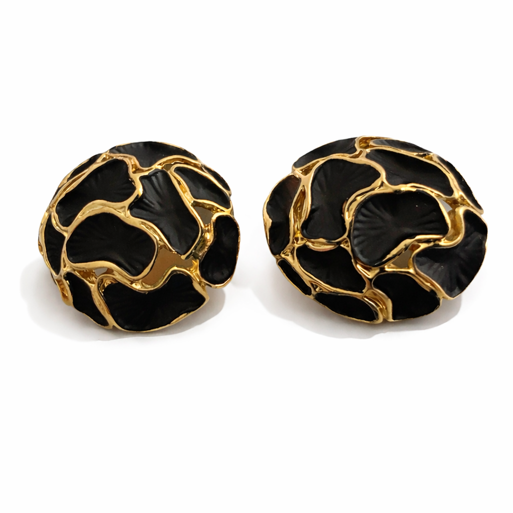 Golden Night Stud Earrings