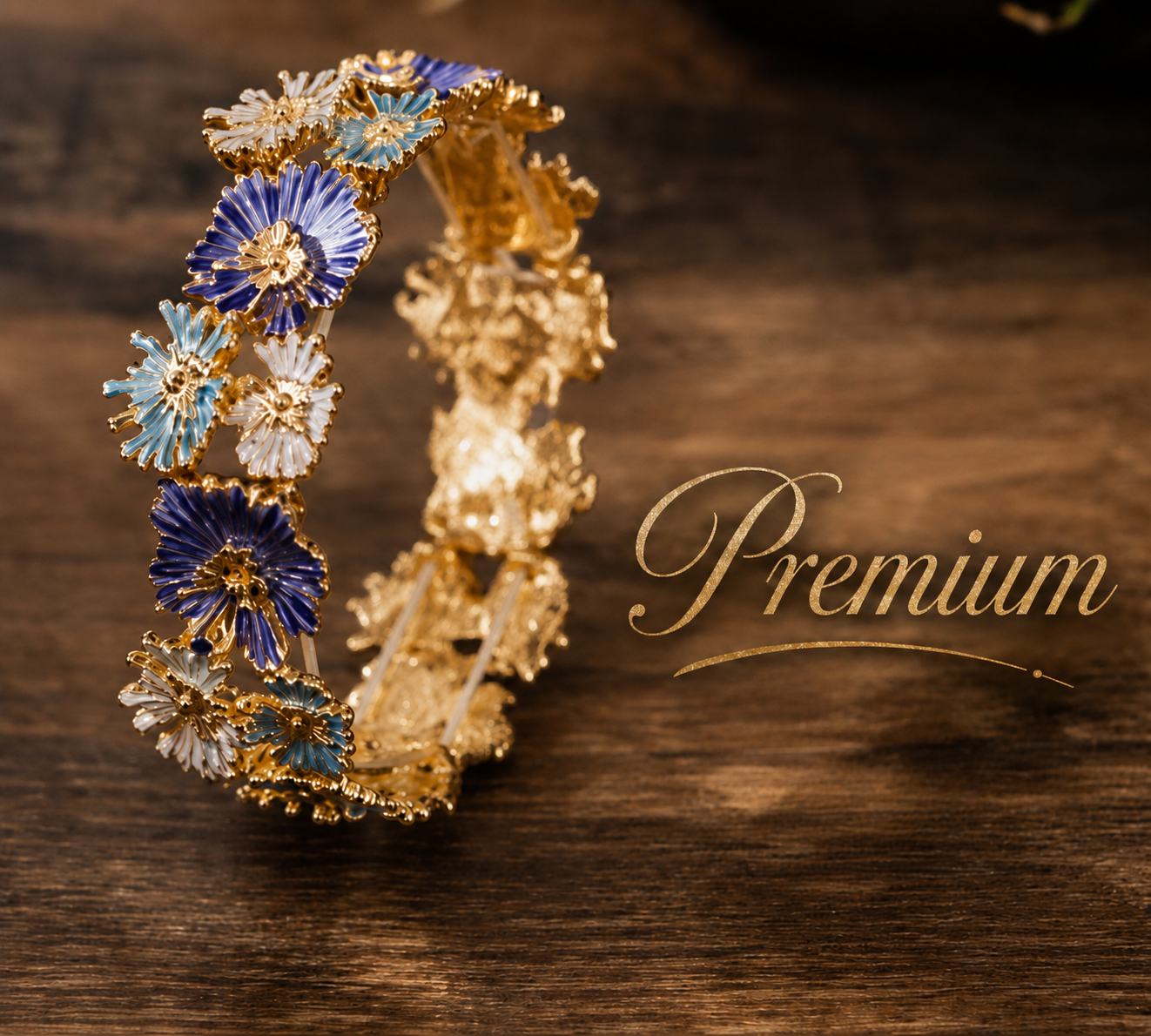 Blue Bloom Floral Bracelet