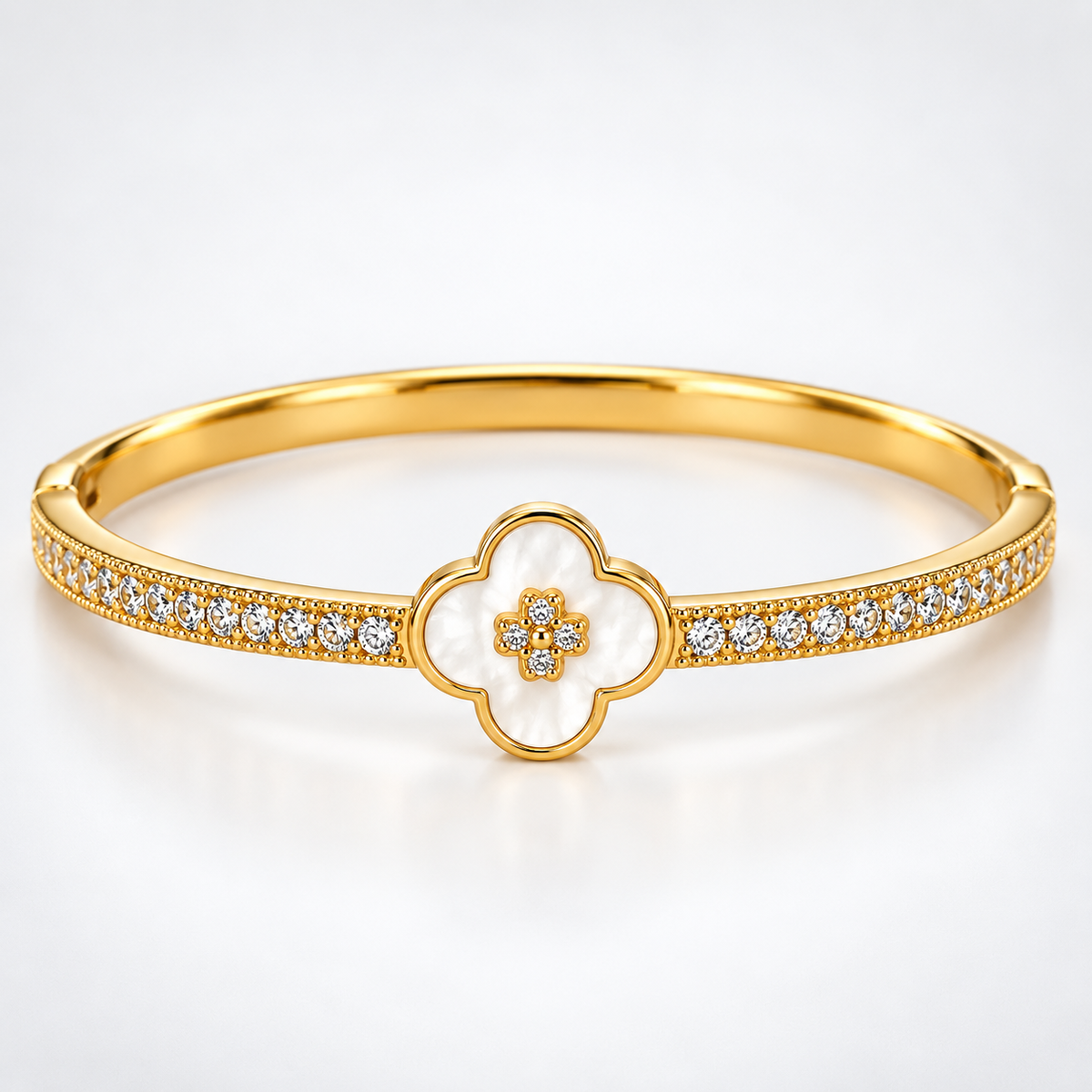 Clover Crystal Bangle