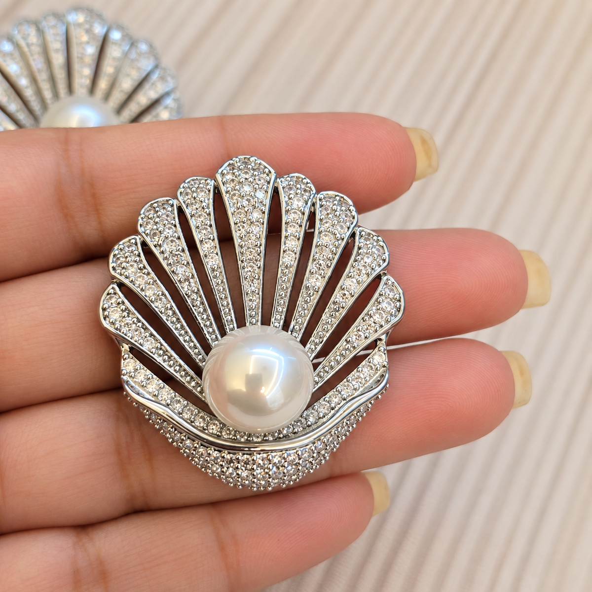 Pearl Shell Glam Earrings