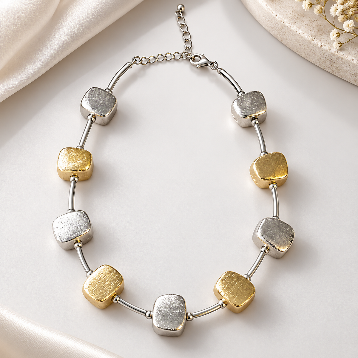 Golden Silver Harmony Necklace