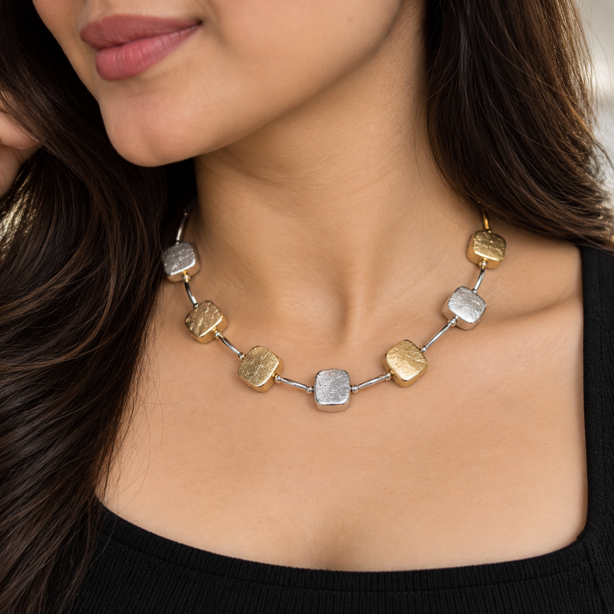 Golden Silver Harmony Necklace
