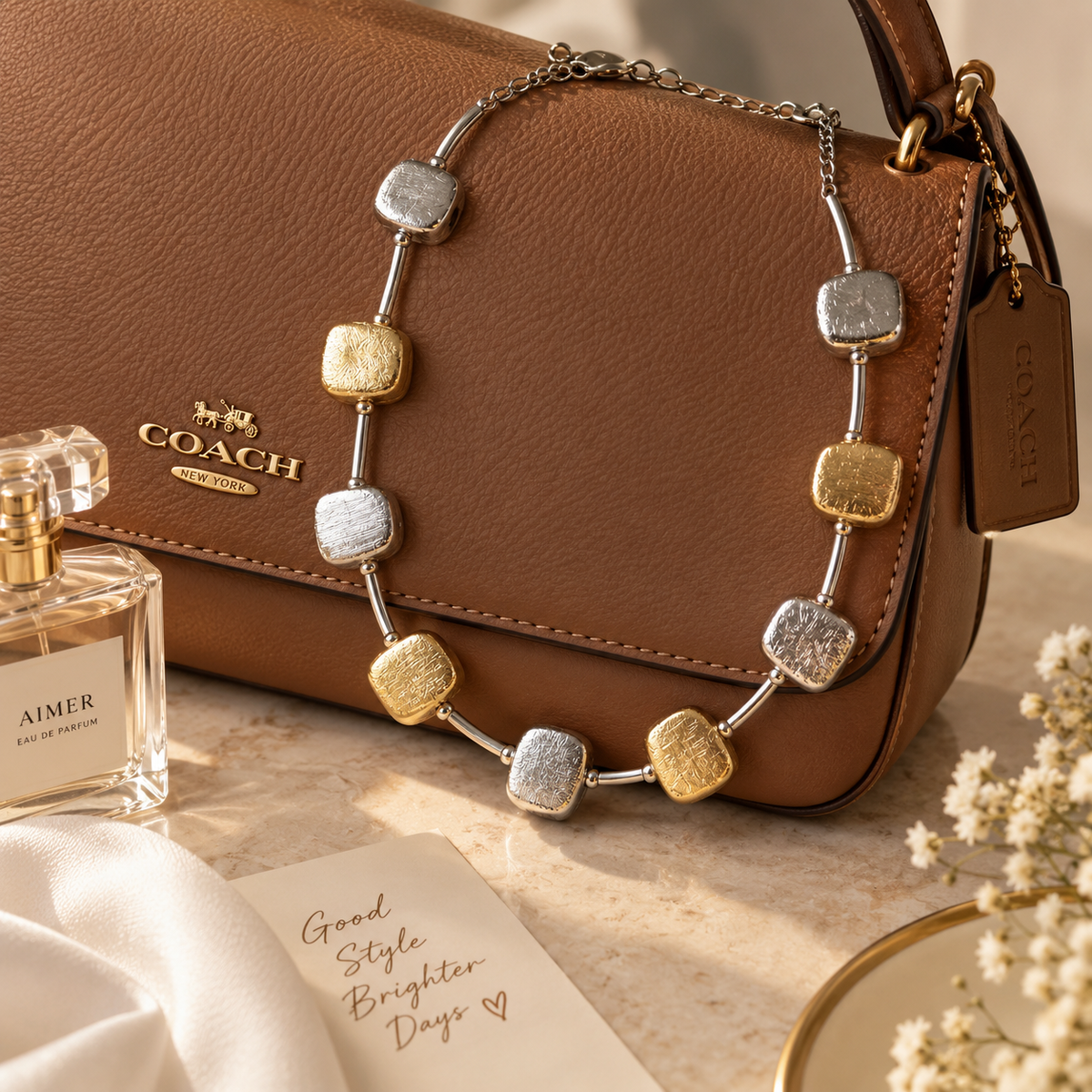 Golden Silver Harmony Necklace