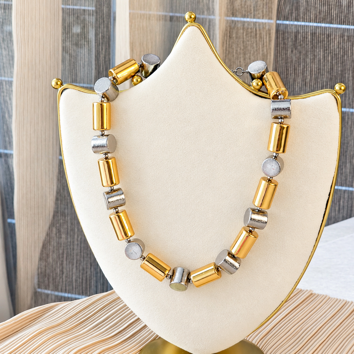 Golden Silver Luxe Necklace
