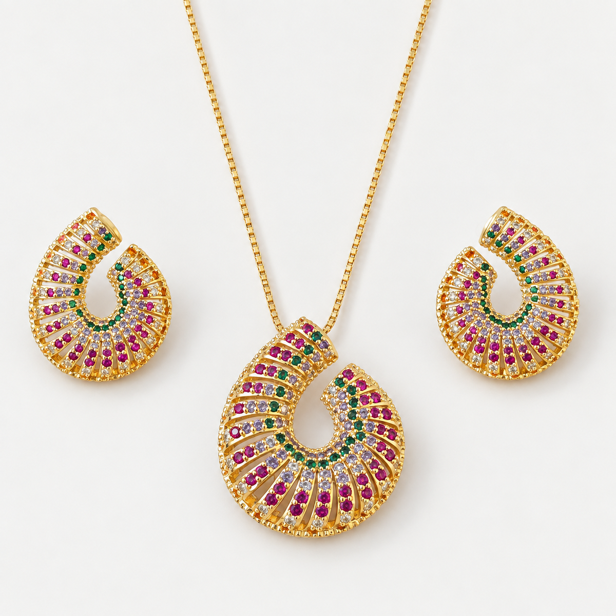 multicolor necklace set, gold necklace set, statement jewellery, fashion jewellery, necklace set for women, gold plated jewellery, colourful jewellery, stone necklace set, designer jewellery, festive jewellery, trendy jewellery, earrings and necklace set, women’s jewellery, anti tarnish jewellery.