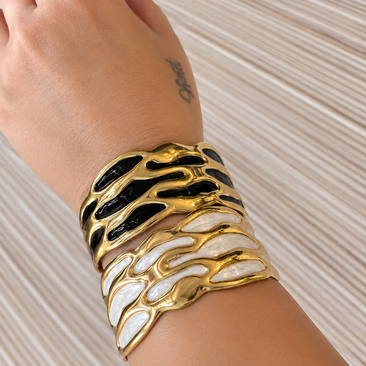 Black & White Set Of Two Bracelet
