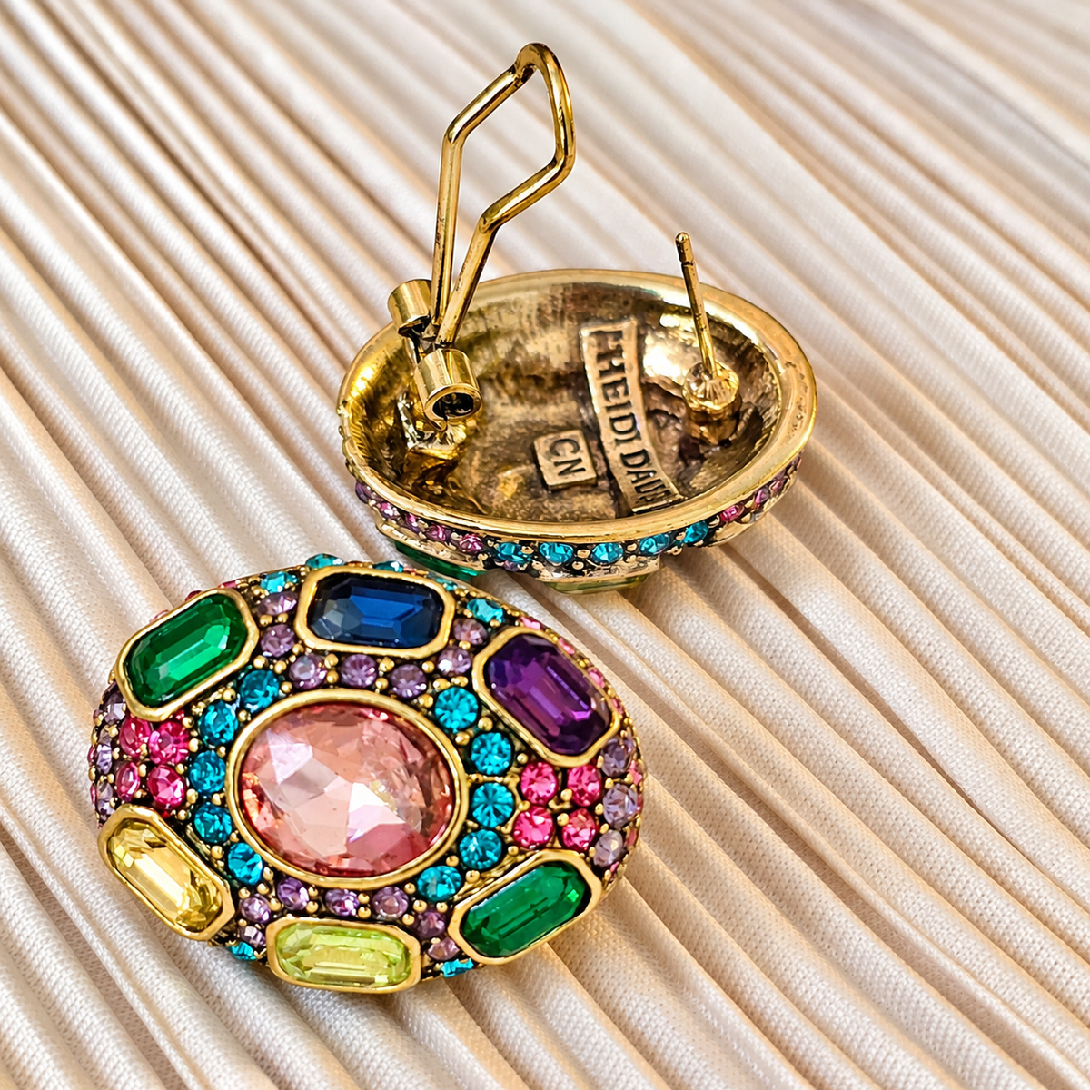 Multicolor Gems Studs Earrings