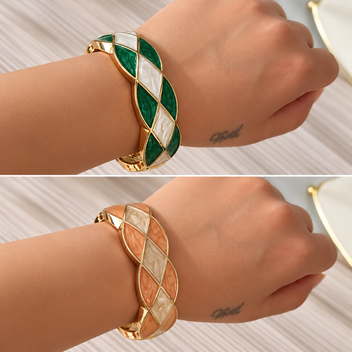 Enamel Bracelet Set Of 2