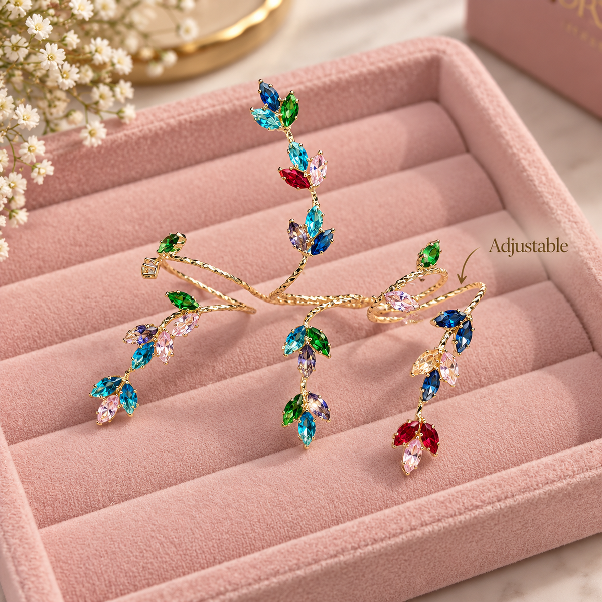 Multicolor Adjustable Ring Bracelet