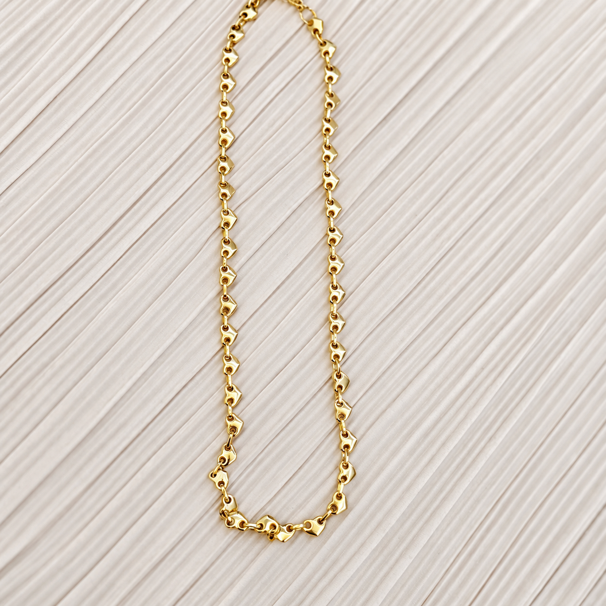 Love Link Heart Chain Necklace.