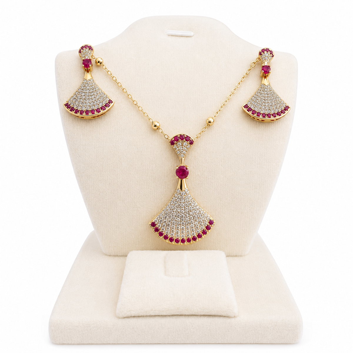 Ruby Fan Drop Set