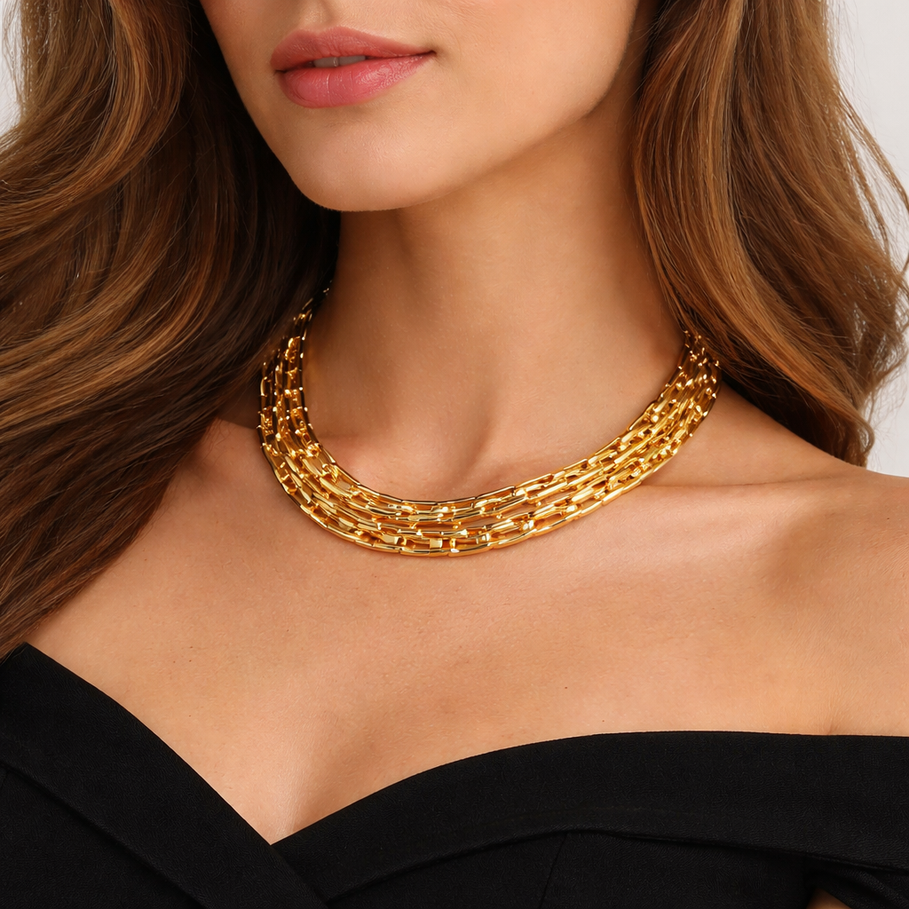 Bold Link Collar Necklace