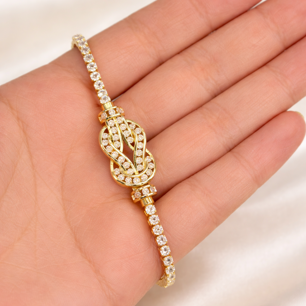 Eternal Knot Luxe Tennis Bracelet