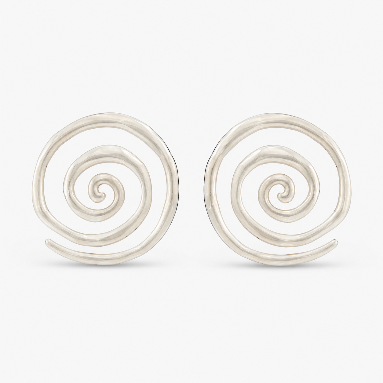 Ivory Spiral Statement Earrings