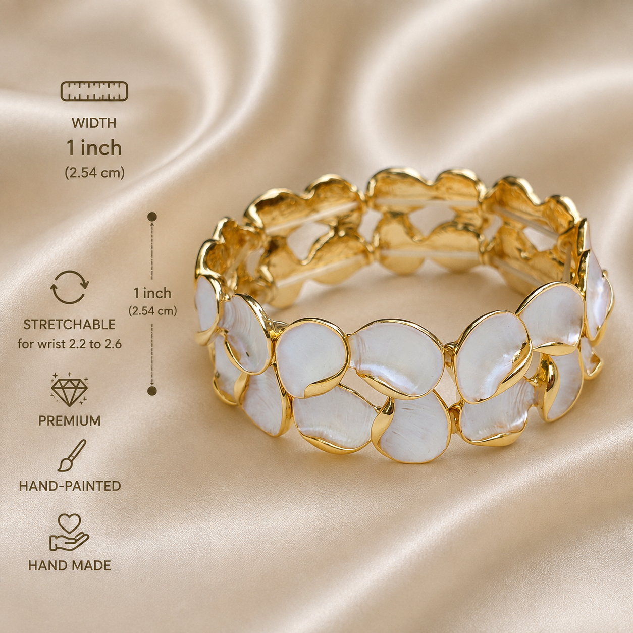Pearl Petal Stretch Bracelet