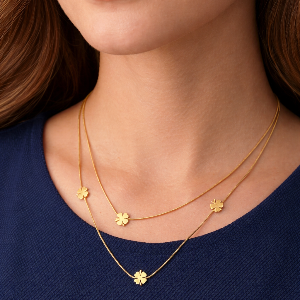 Lucky Clover Layered Necklace